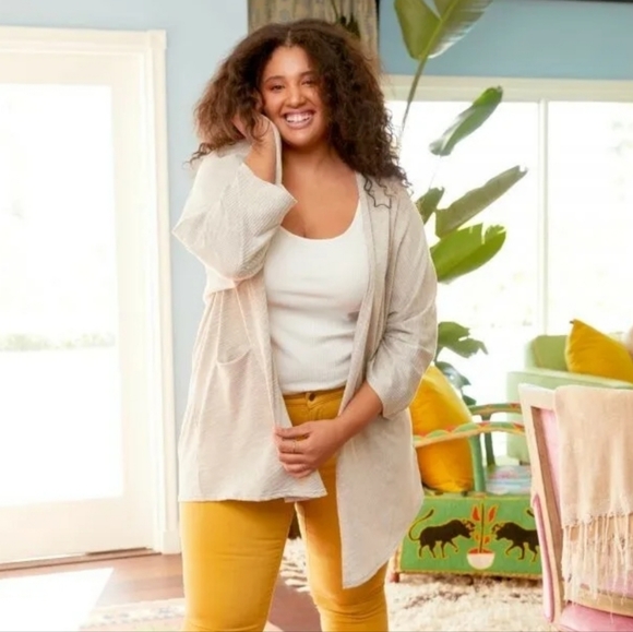 NWOT Donni Lightweight Ribbed Coat/Cardigan [ONE SIZE FITS ALL - PLUS SIZE]